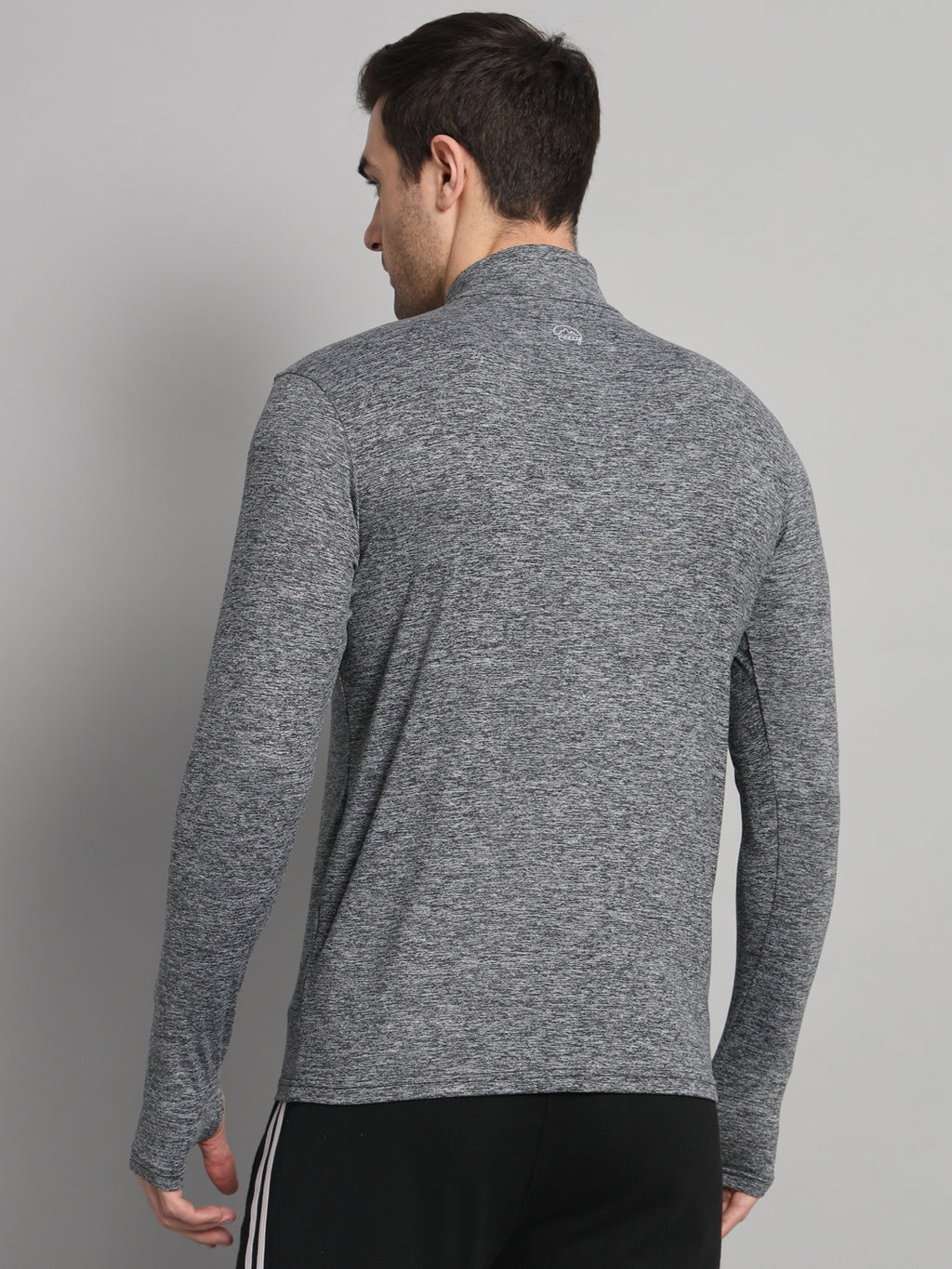 Mens Nomadic Full Sleeves T-shirt With Extra Stretch Charcoal Grey Reccy