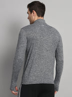 Mens Nomadic Full Sleeves T-shirt With Extra Stretch Charcoal Grey Reccy