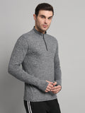Mens Nomadic Full Sleeves T-shirt With Extra Stretch Charcoal Grey Reccy