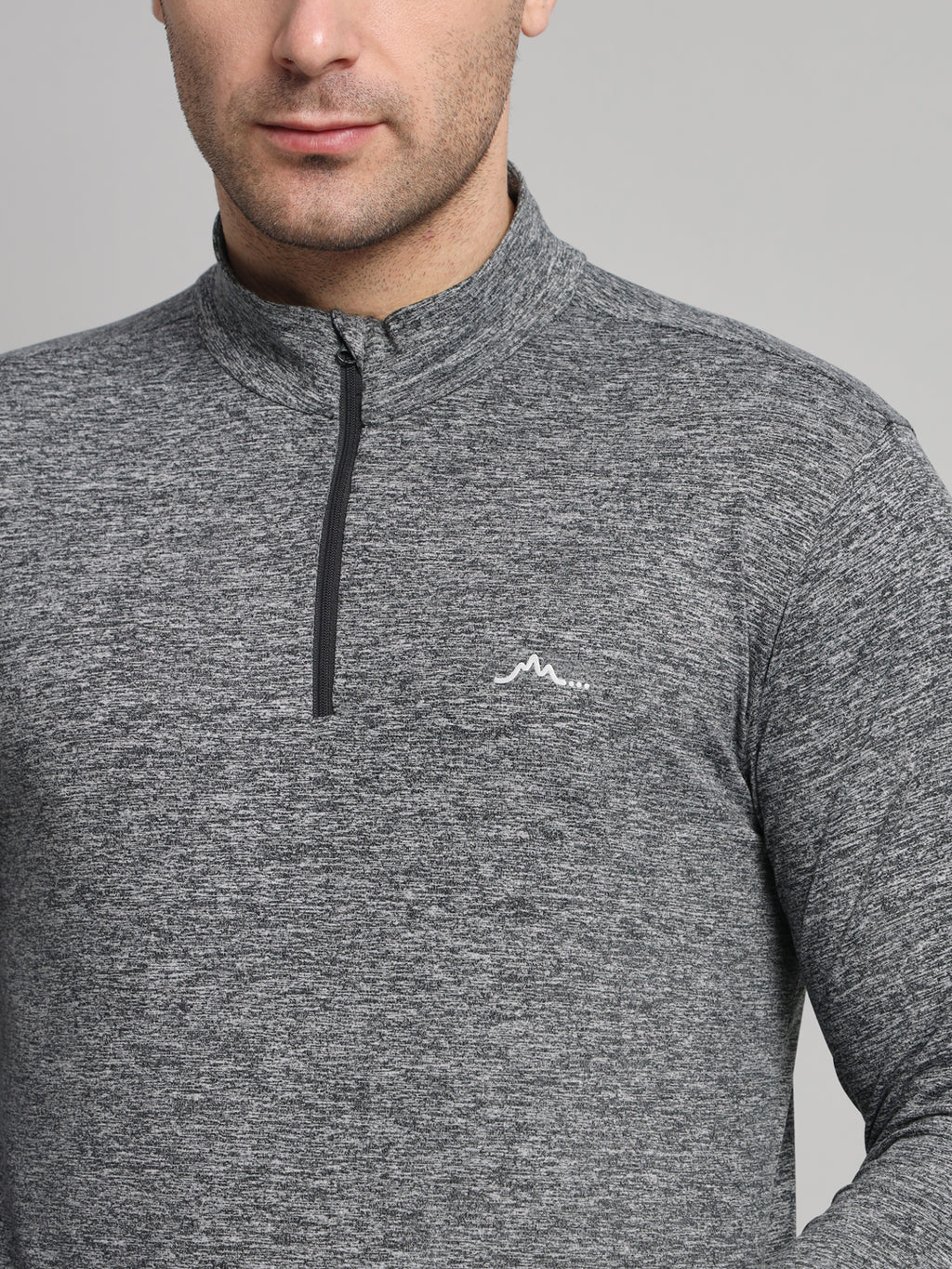 Mens Nomadic Full Sleeves T-shirt With Extra Stretch Charcoal Grey Reccy