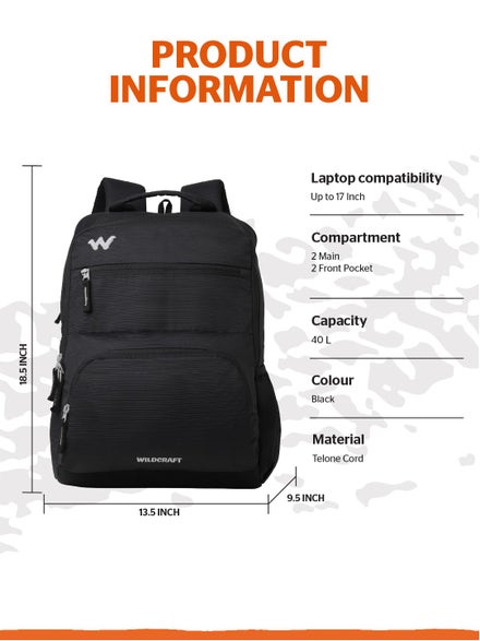 Drifter 15 Litres Laptop Backpack-Black