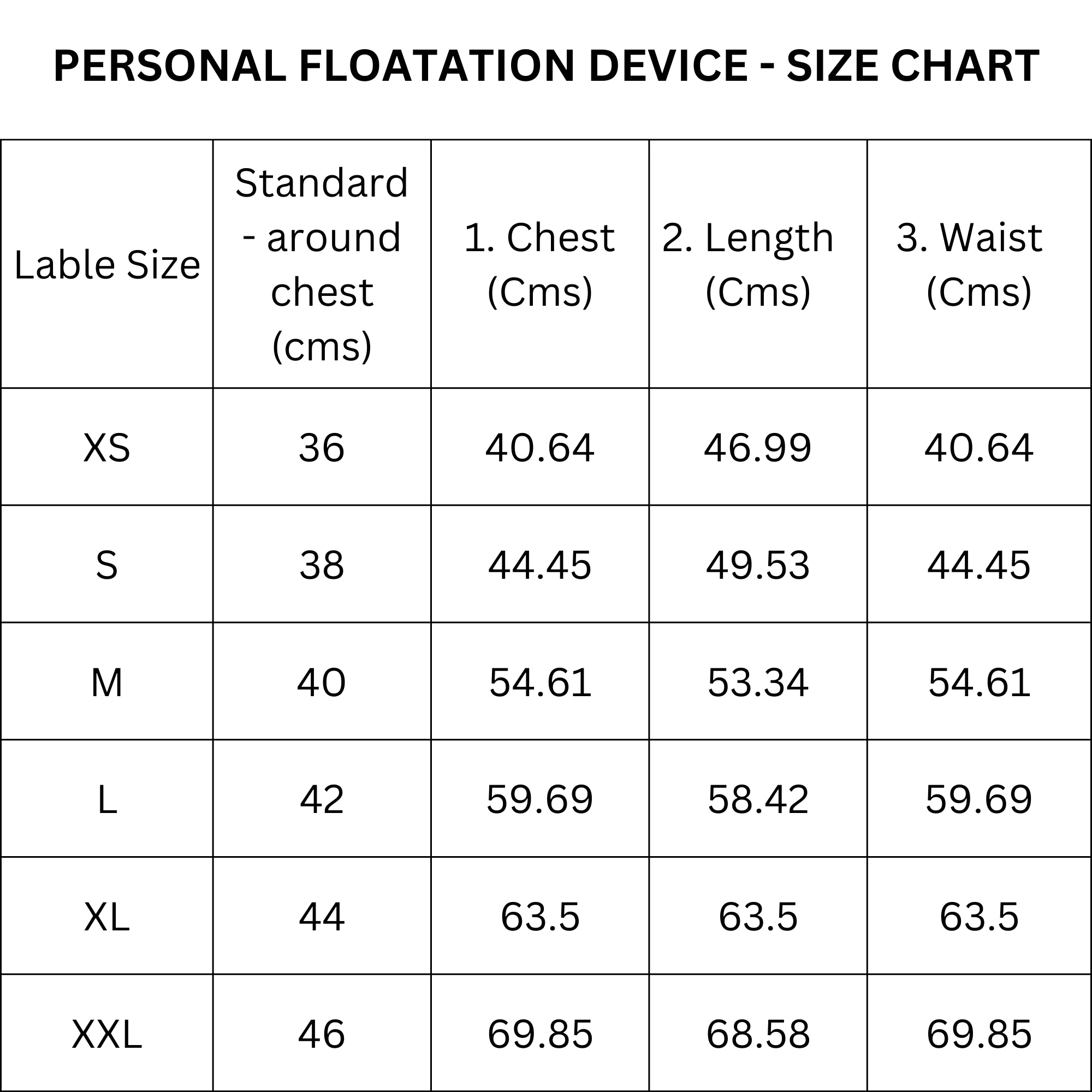 Adventure Worx Personal Floatation Device (PFD) Unisex