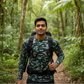 Great Outdoors - Men Army Military Camo Tshirt Full Sleeve