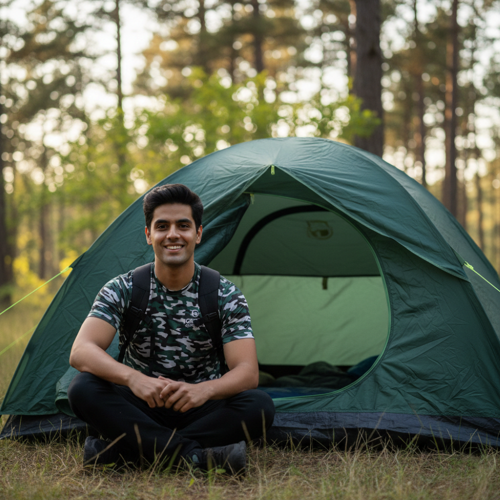 Great Outdoors - Men Army Military Camo Tshirt Half Sleeve