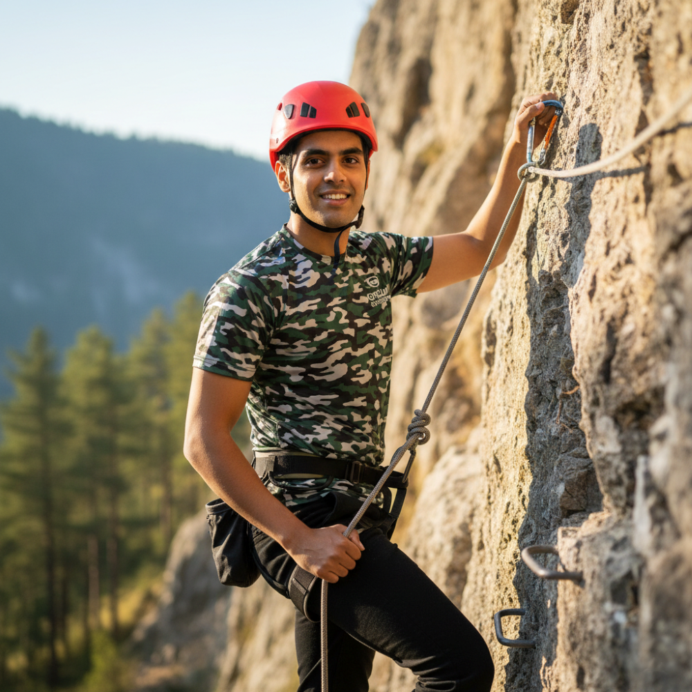 Great Outdoors - Men Army Military Camo Tshirt Half Sleeve