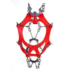 Snow Crampons with Metal Spikes, Silicone Body and Metal Chain