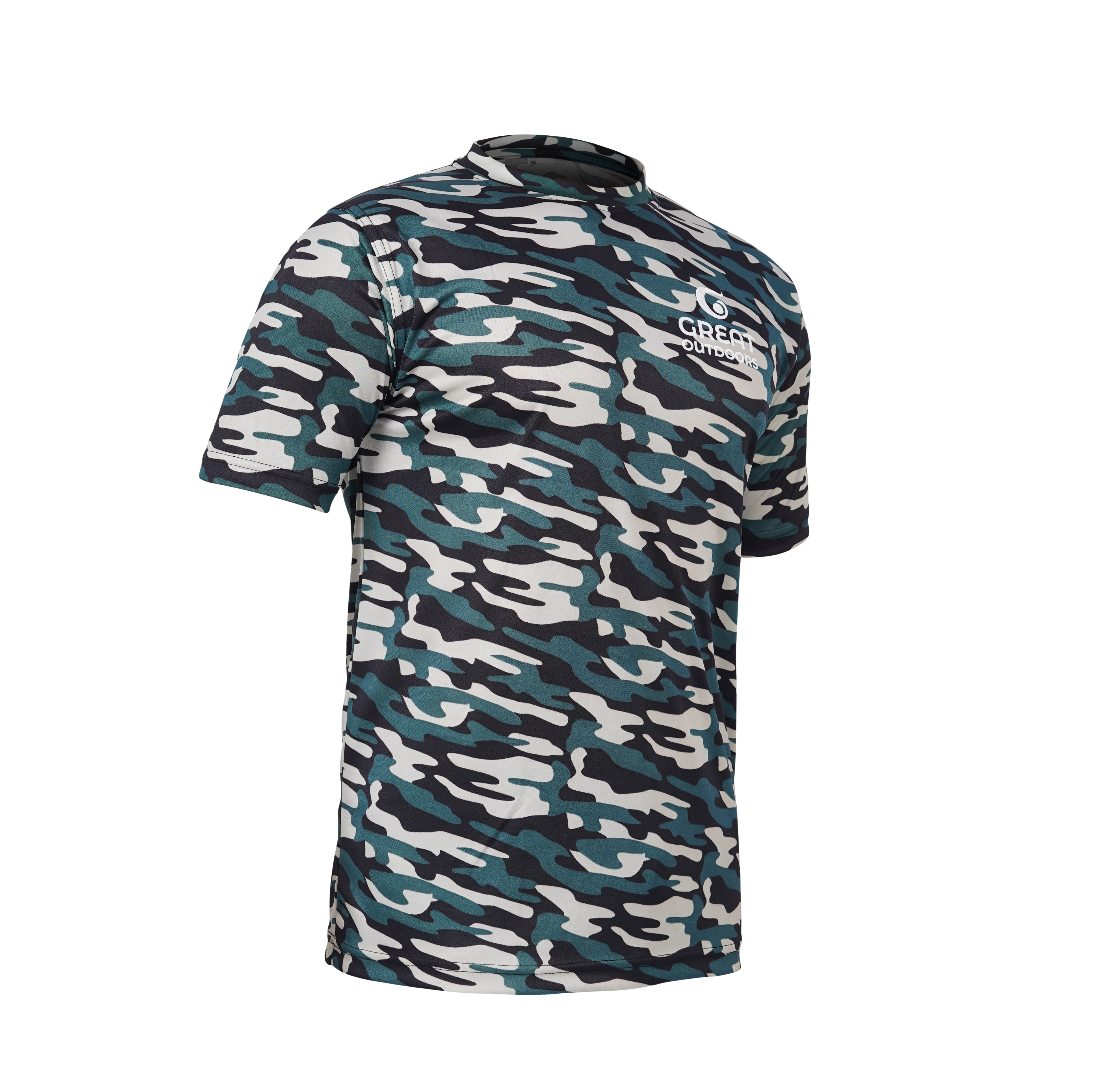 Men Army Military Camo Tshirt Half Sleeve
