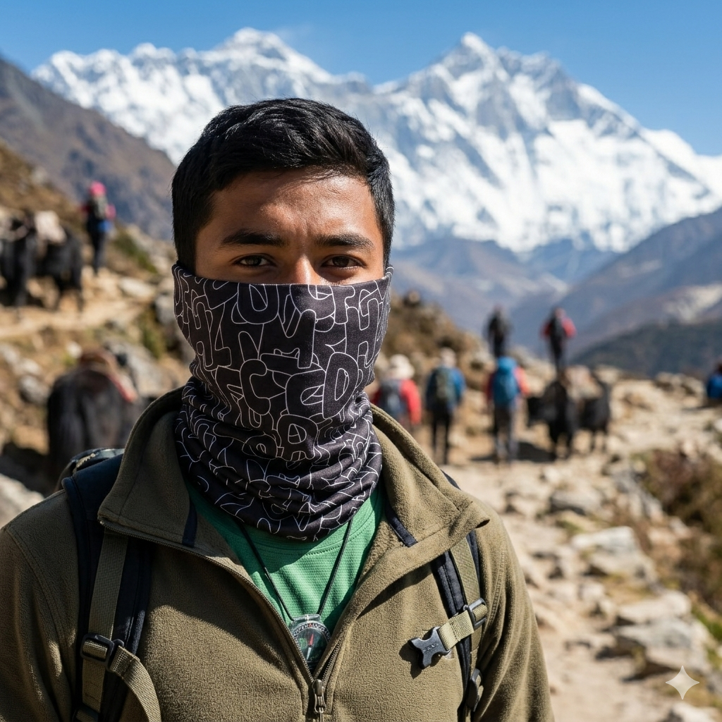 Multi Colour Premium Printed Warm Neck and Head Warmer Bandana with fleece lining
