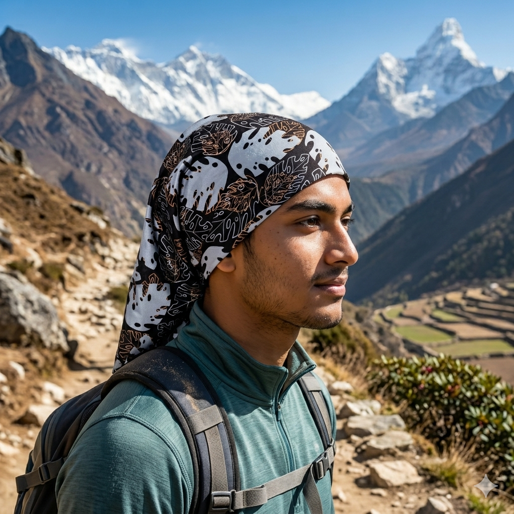 Multi Colour Premium Printed Warm Neck and Head Warmer Bandana with fleece lining