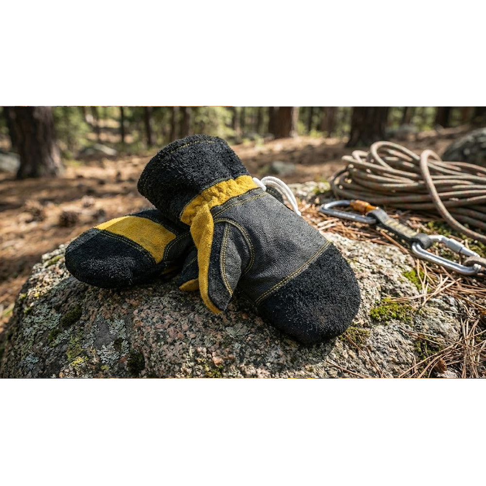 Gloves Rappeling ( Mittens ) Yellow and Green