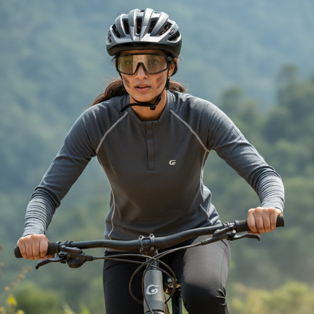 Great Outdoors Trexy Graphite grey Full Sleeves Tshirt in outdoors cycling