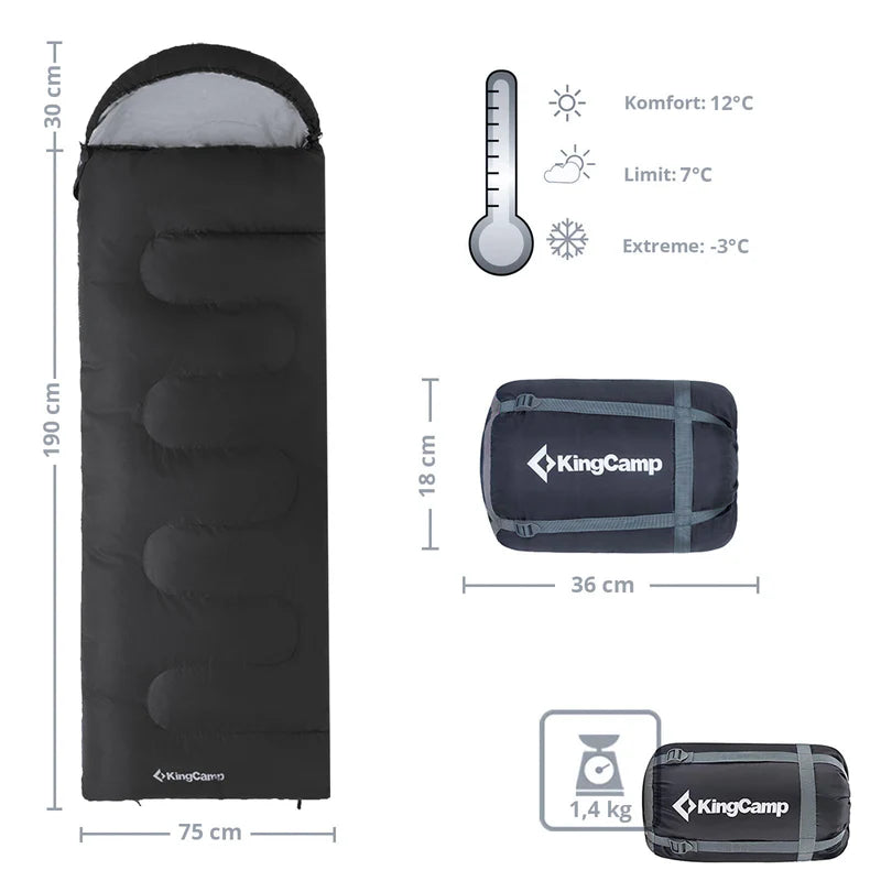 KingCamp-Oasis-250-sleeping-bag-specifications