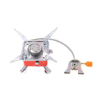 Kovar portable butane gas camping stove with pipe extension