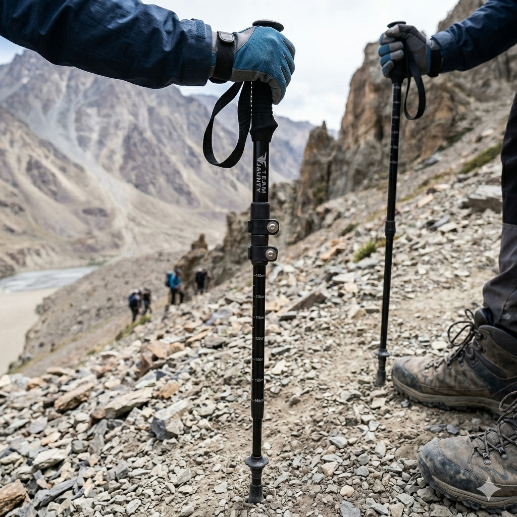 Great Outdoors Jaunty Hiking Pole Carbon | Carbon Fiber | Premium Waking Stick | Highly Durable | Ultralight