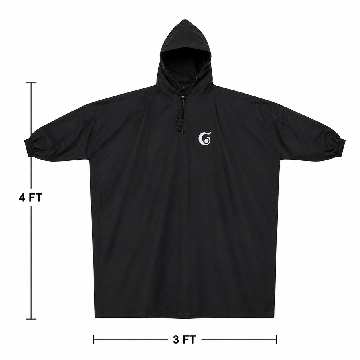 Great Outdoors Waterproof Poncho | Lightweight | With Sleeves | Hooded | Knee Length
