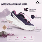 Women Trail Running Ultra Grip Lightweight Sports Shoes (TR2012) Grey-Pink
