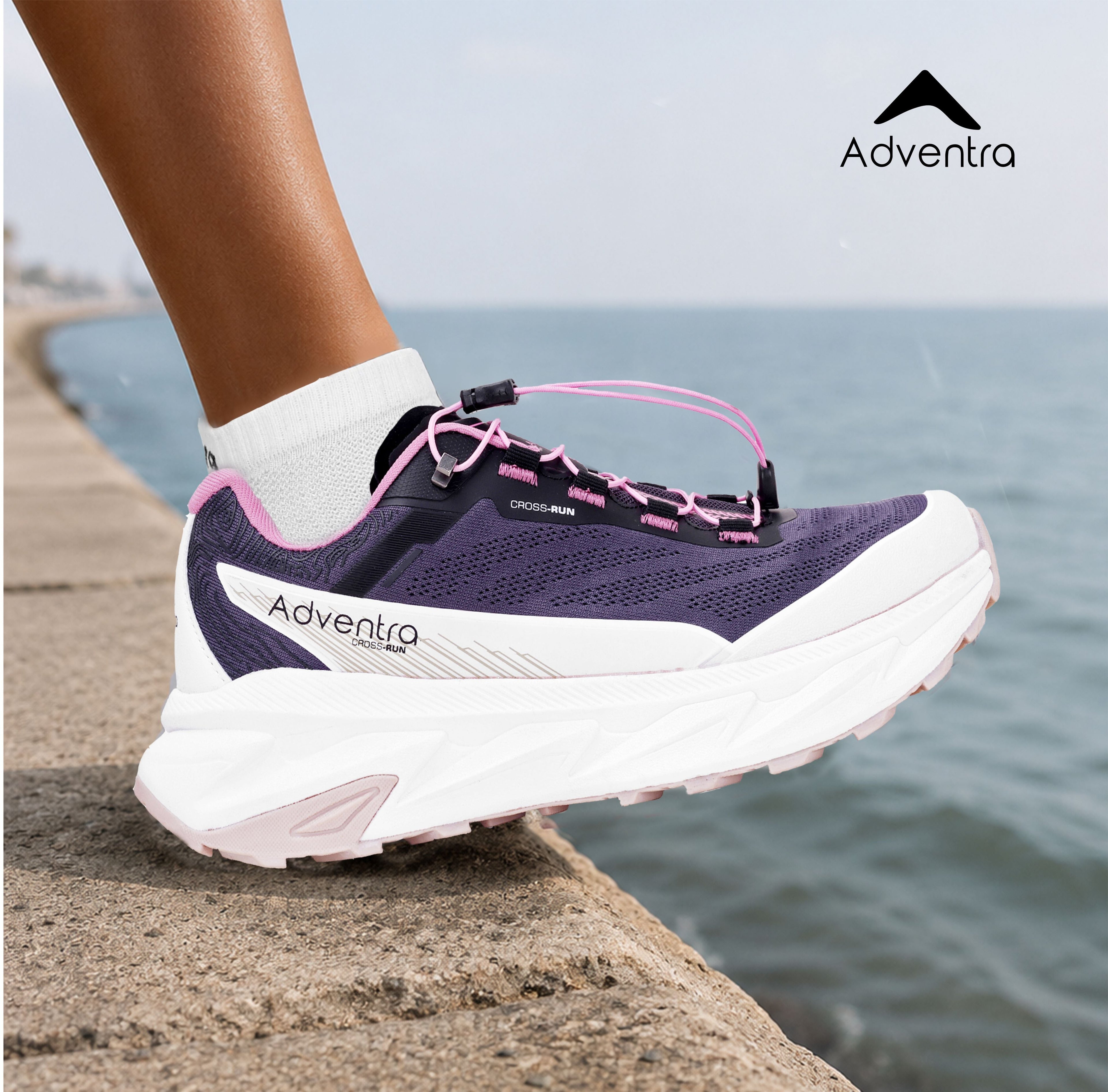 Women Trail Running Ultra Grip Lightweight Sports Shoes (TR2012) Grey-Pink