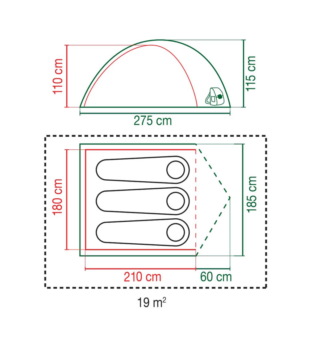 coleman darwin 3  sizing