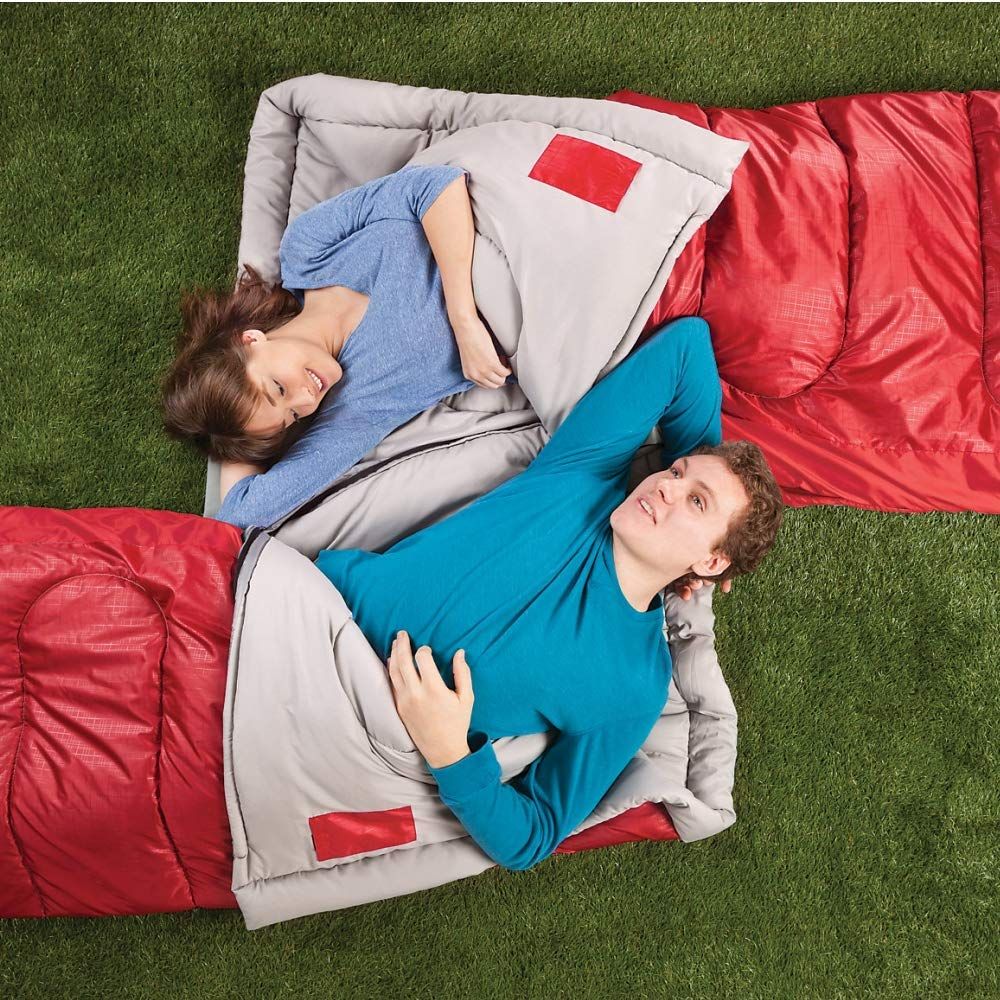 coleman palmetto sleeping bag with people