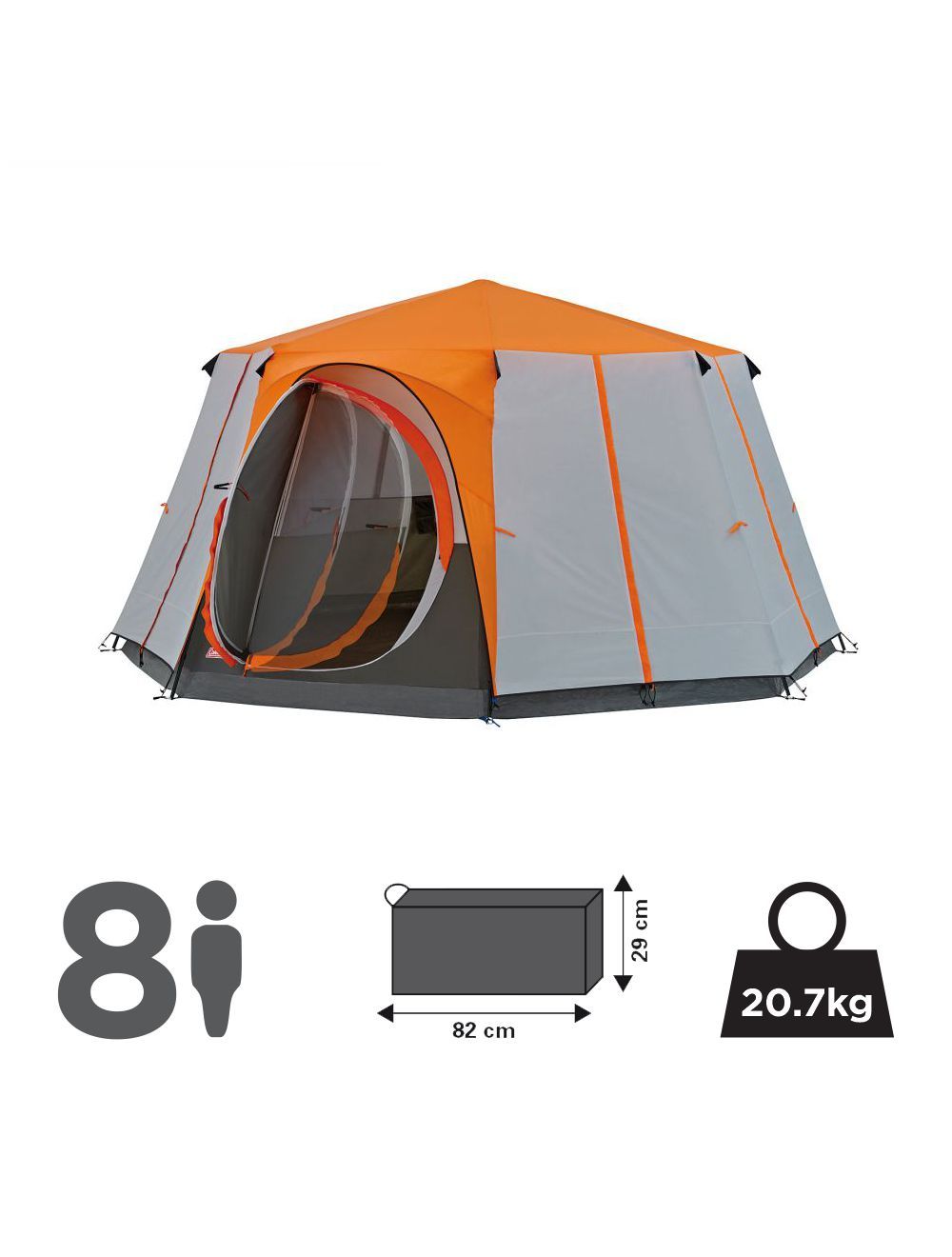 Coleman Cortes Octagon 8 Tent (Orange)