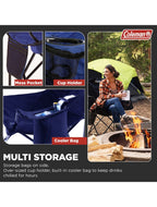 Coleman Quad Chair with Cooler Blue
