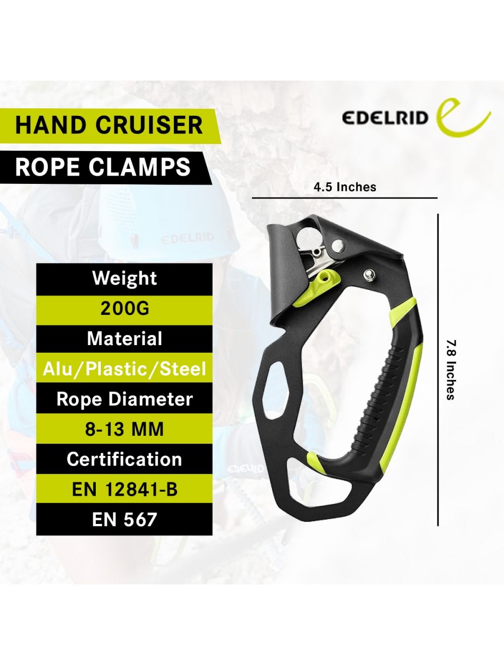 Edelrid Hand Cruiser Right Ascender for Vertical Rope Climbing