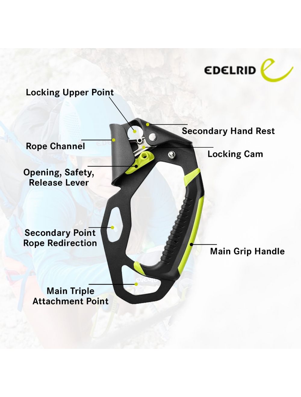Edelrid Hand Cruiser Right Ascender for Vertical Rope Climbing