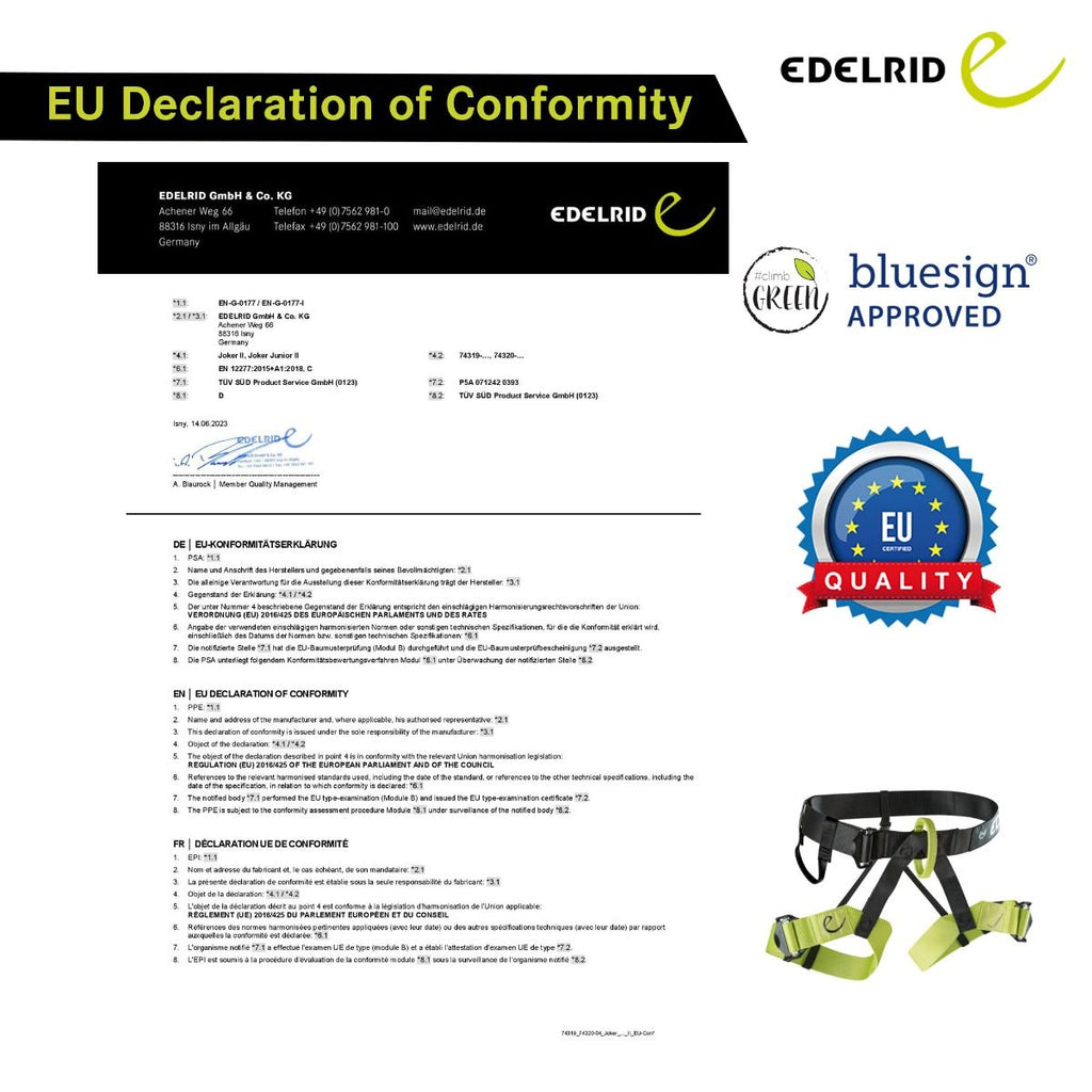 Edelrid Joker II Adjustable Climbing Harness for Training Centers