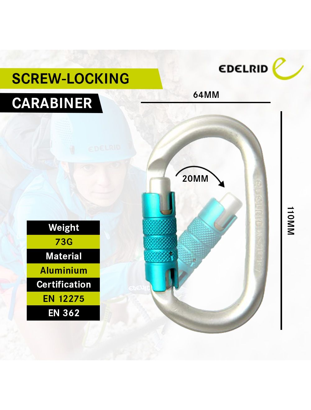 Edelrid Oval Power 2500 Triple Carabiner