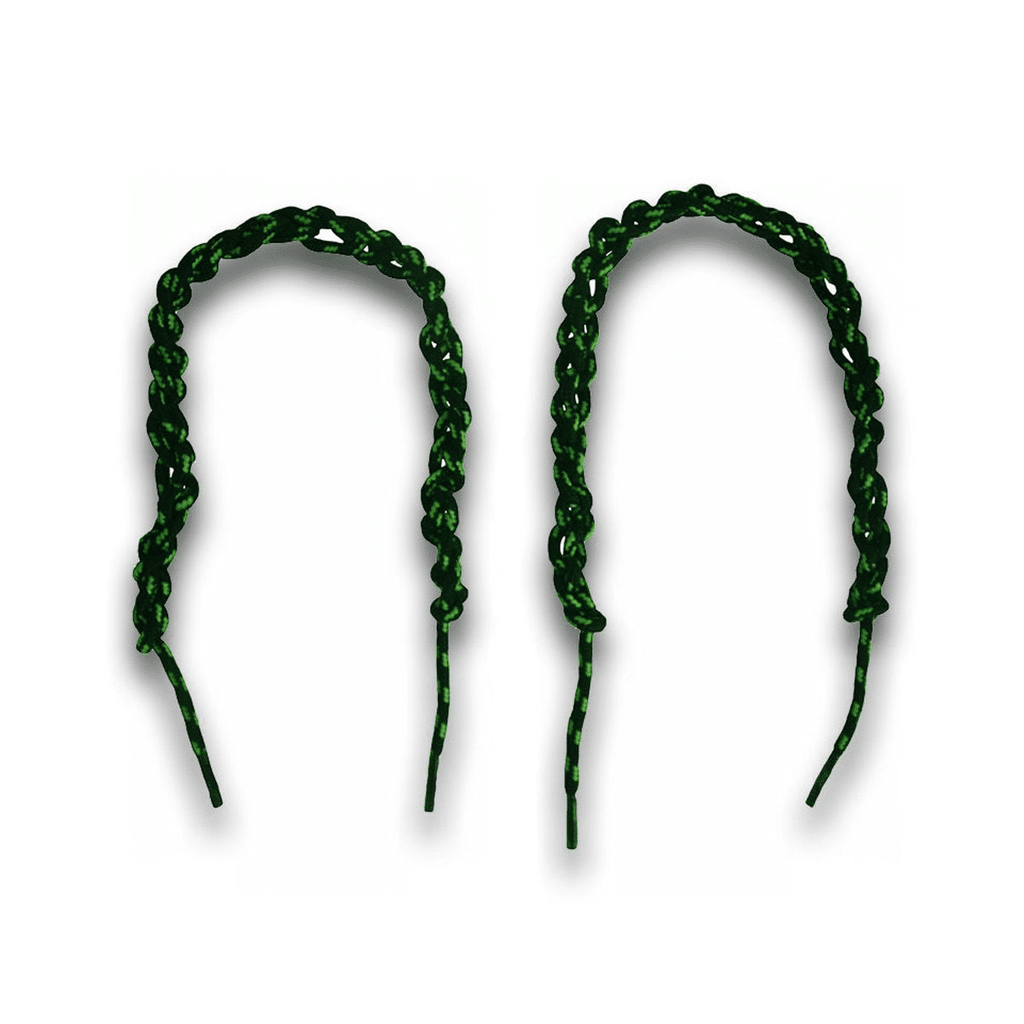 Quipco Shoe Laces : Charcoal+Green