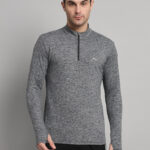 Mens Nomadic Full Sleeves T-shirt With Extra Stretch Charcoal Grey Reccy